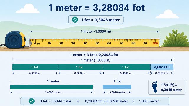 meter til fot