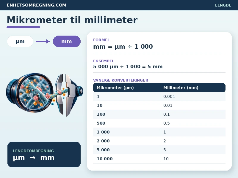 Mikrometer til millimeter